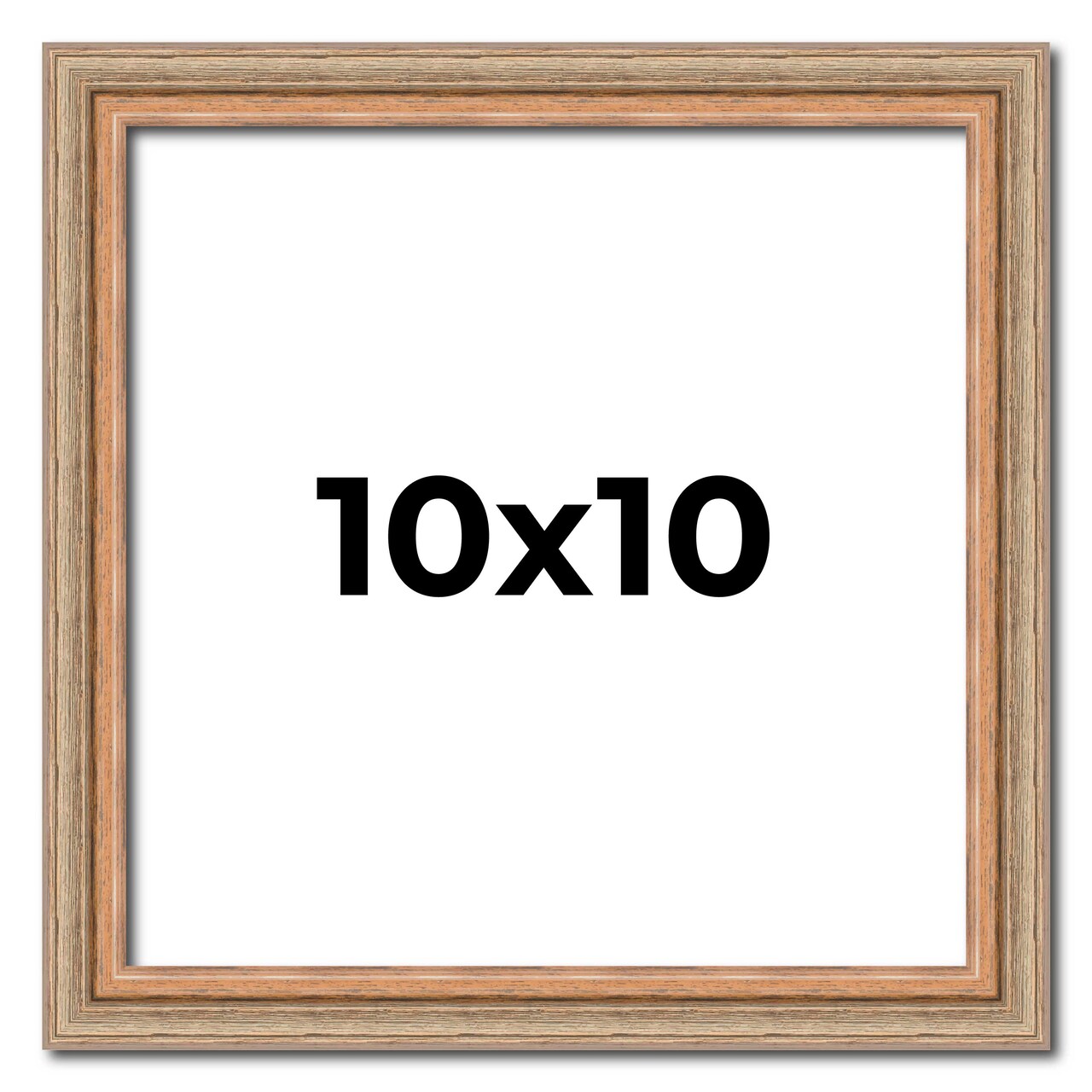 Square Deco Brown Picture Frame - UV Acrylic, Foam Board Backing, Hanging Hardware